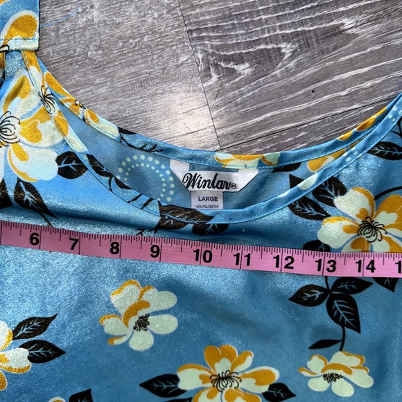Baby Blue Floral Slip Dress - Picture 3 of 5